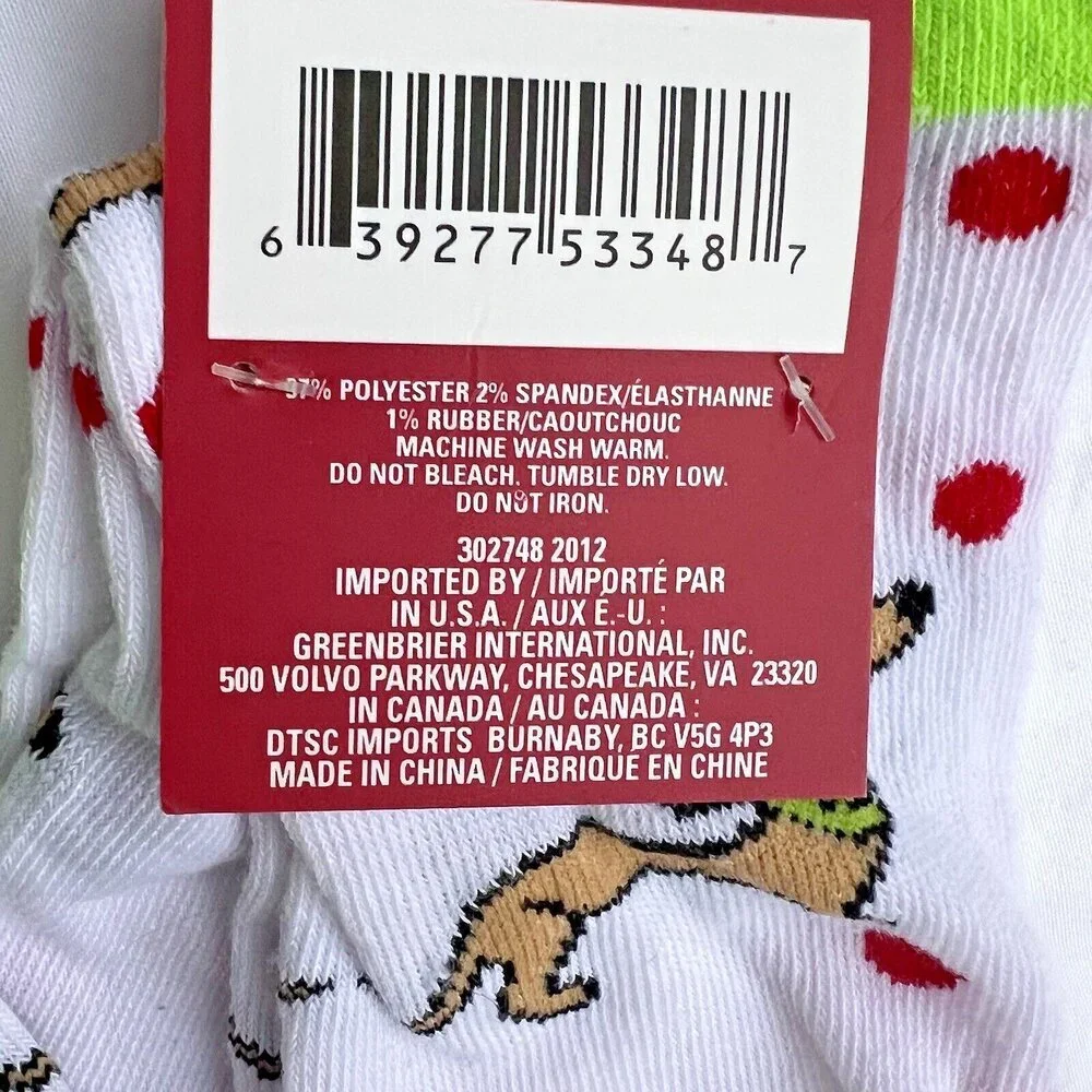 Women's Juncture - White/Red/Brown Dachshund Dog Polka Dot Knee High Socks 6-9